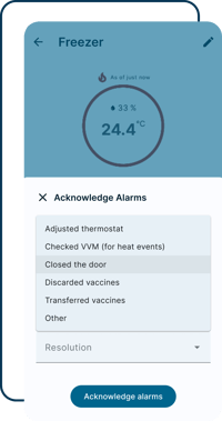 acknowledge alarms